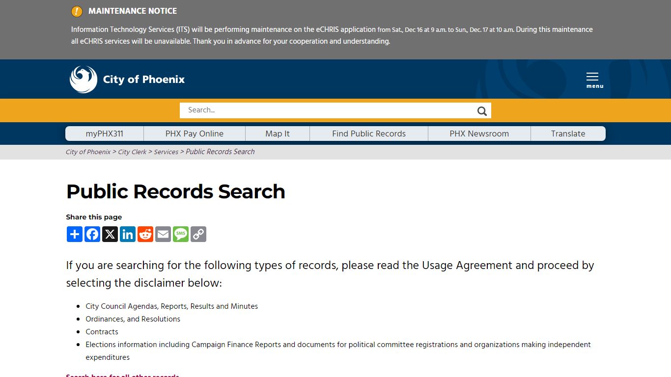 Public Records Search - Official Website of the City of Phoenix, Arizona