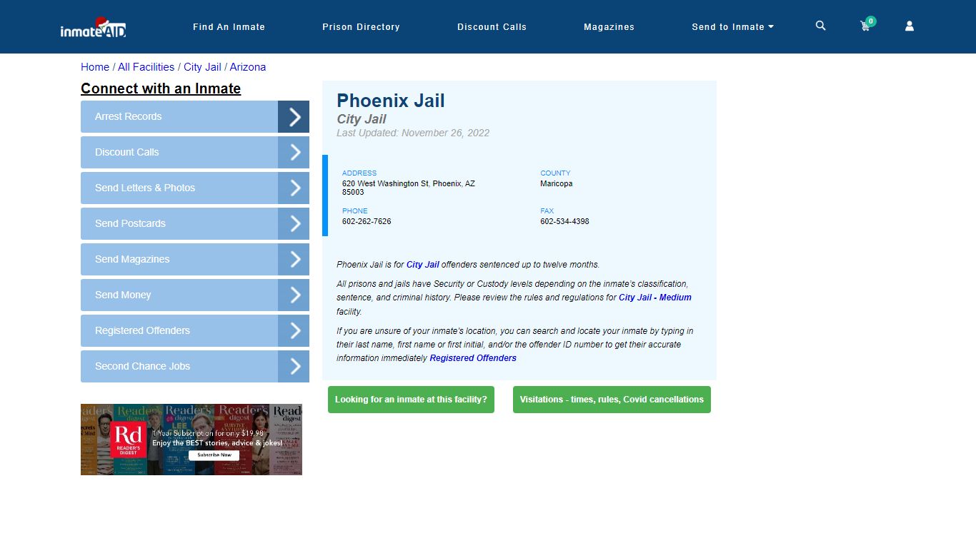 Phoenix Jail | Inmate Locator